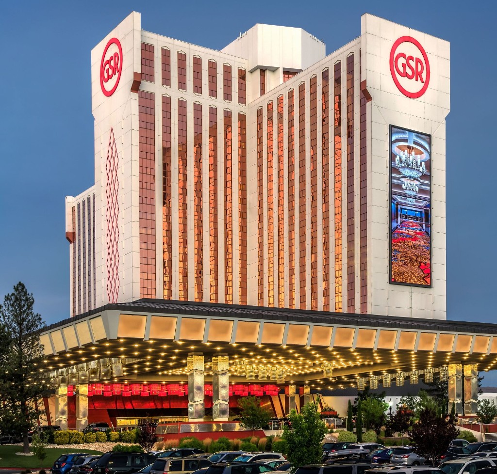 Exterior of the Grand Sierra Resort at dusk