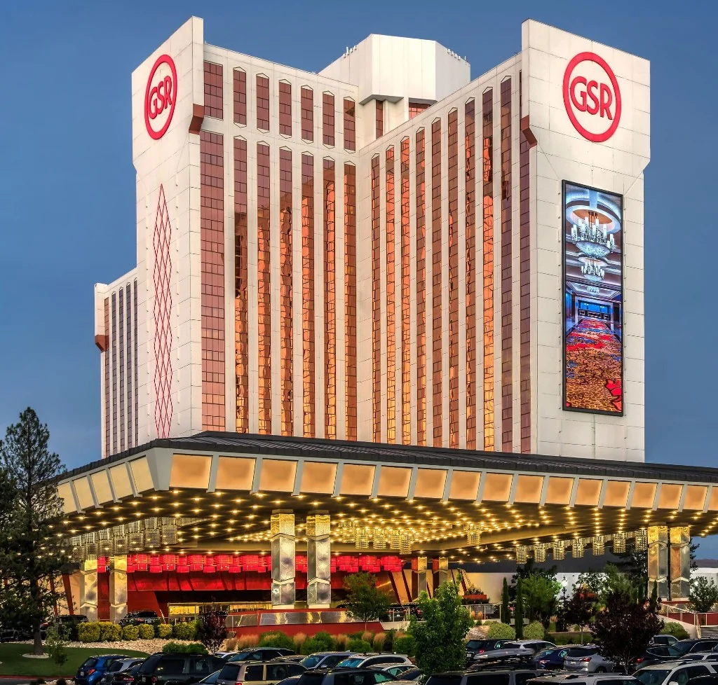 Exterior of the Grand Sierra Resort at dusk