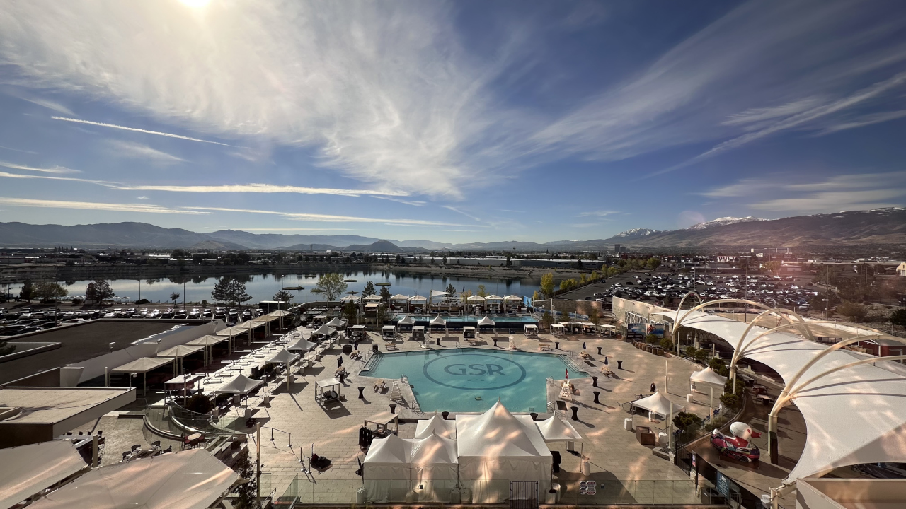 High altitude view of The Pool